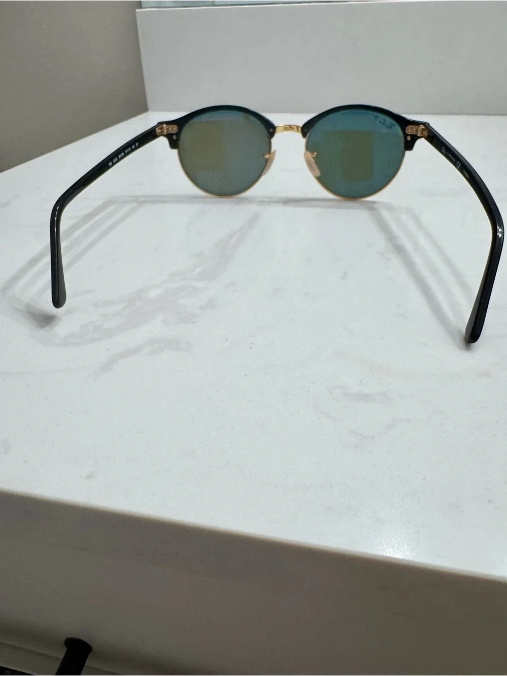 Ray-Ban Unisex Sunglasses Black Frame with Gold Accents